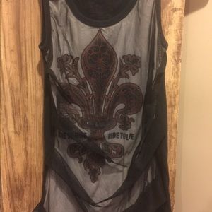 Harley Davison mesh front tank super cute
